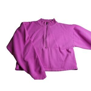 Victoria Secret PINK Half Zipper Crop Sweatshirt XS